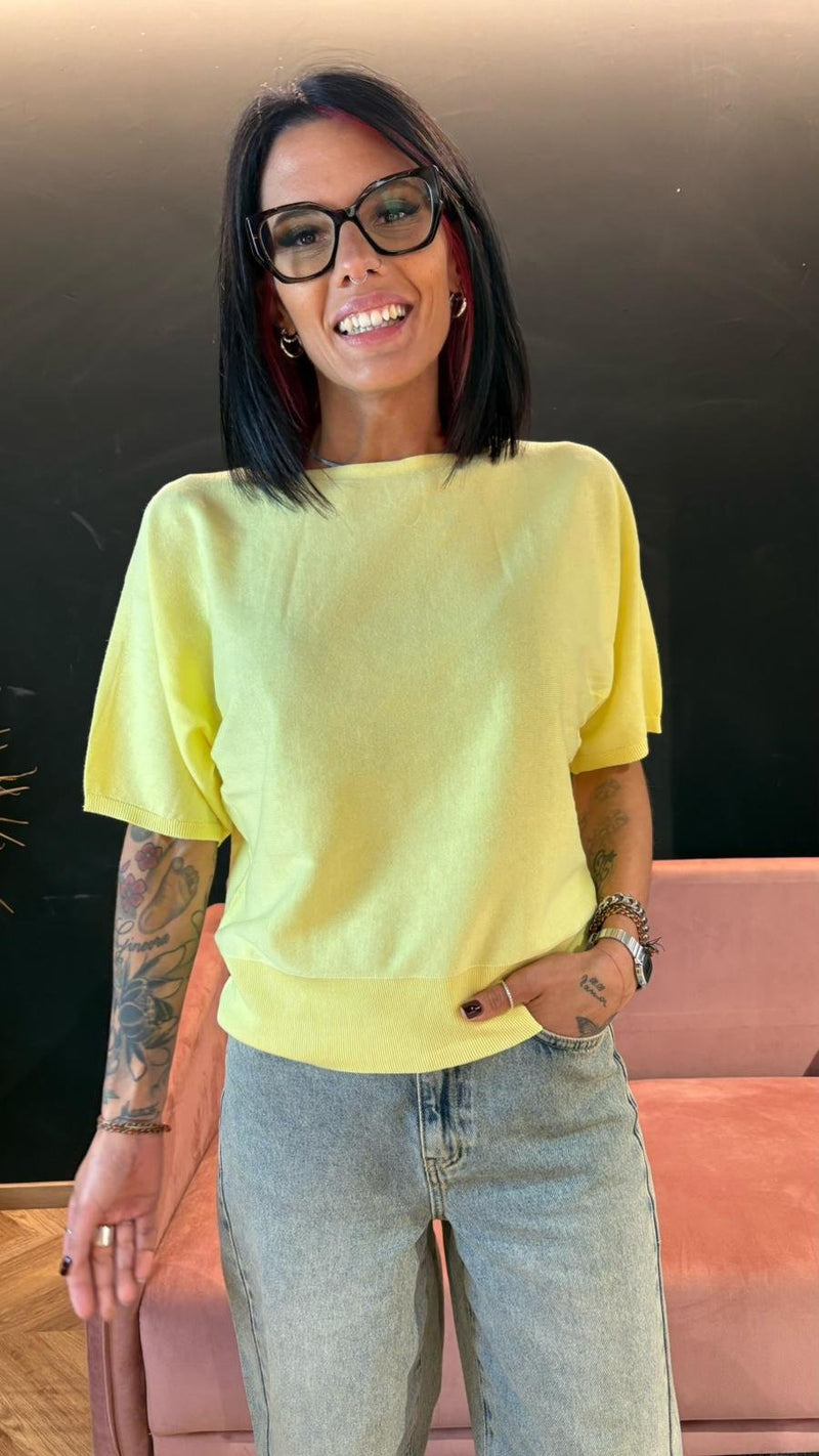 Maglia in Cotone Giallo