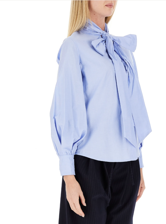 Camicia con Maxi Fiocco – Azzurro