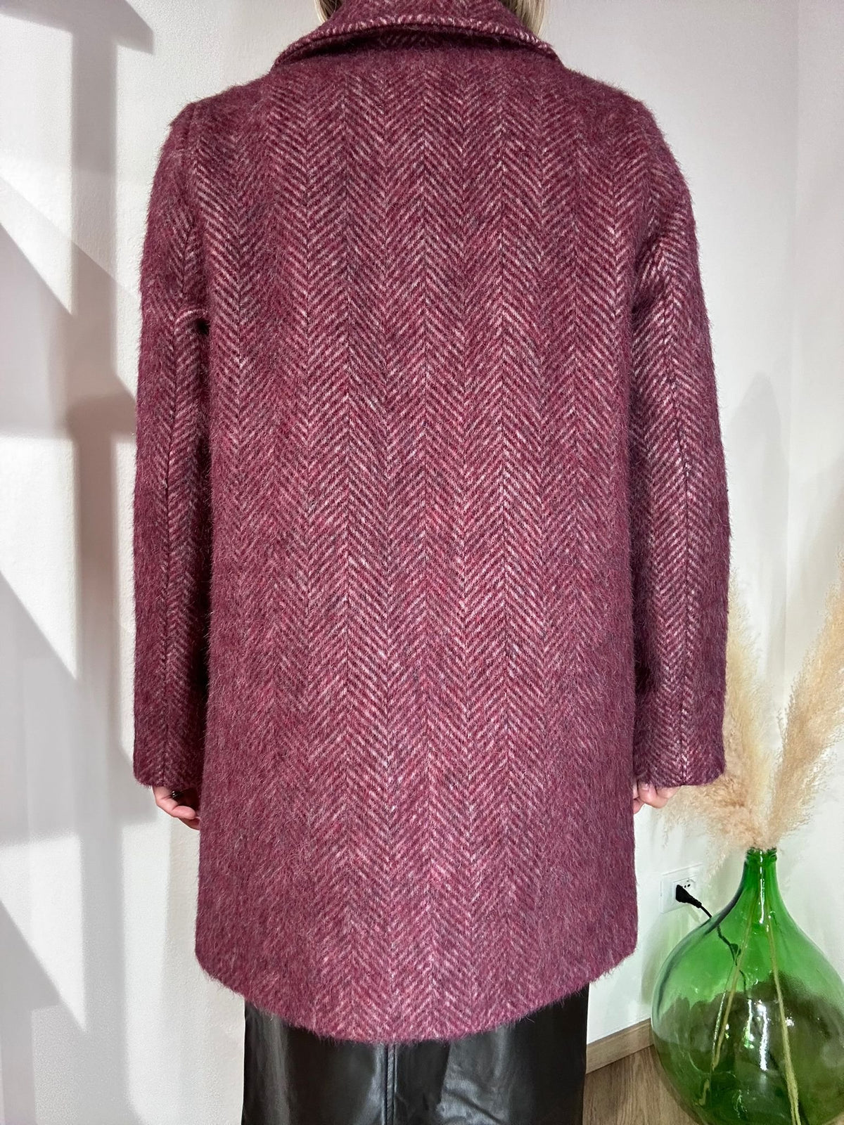 Cappotto spigato Bordeaux