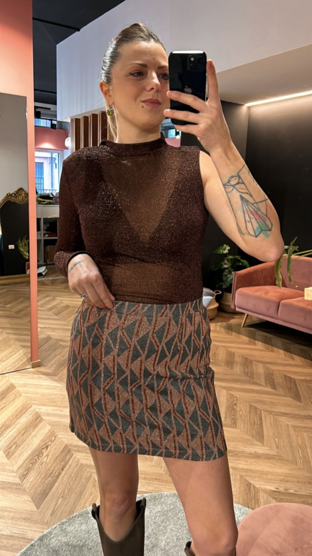 Minerva lurex marrone