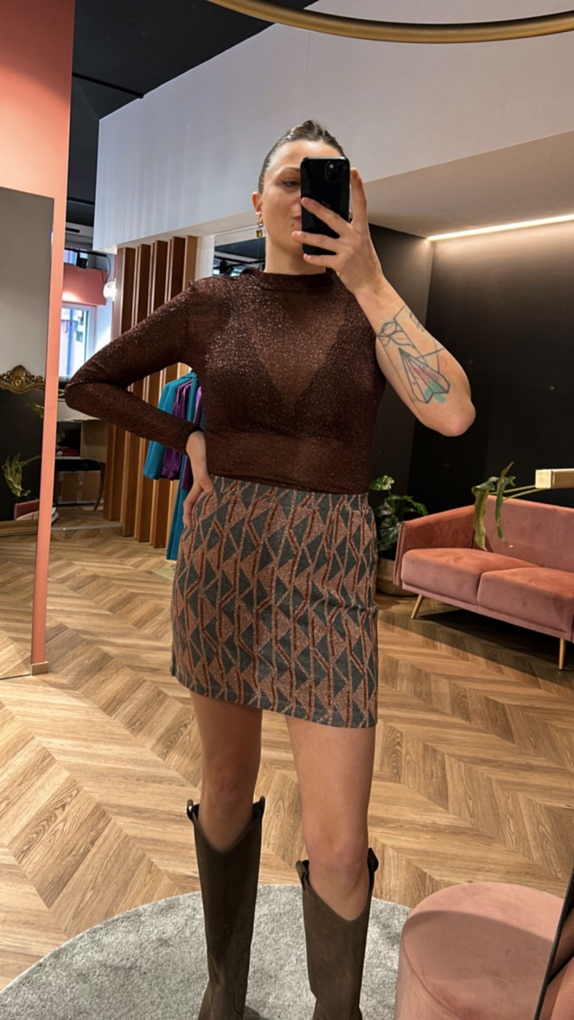 Minerva lurex marrone