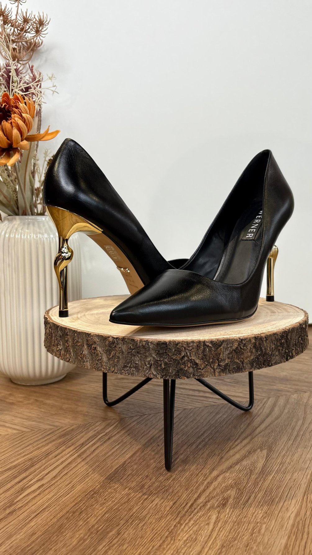 Décolleté Werner nera in Vernice - Nero