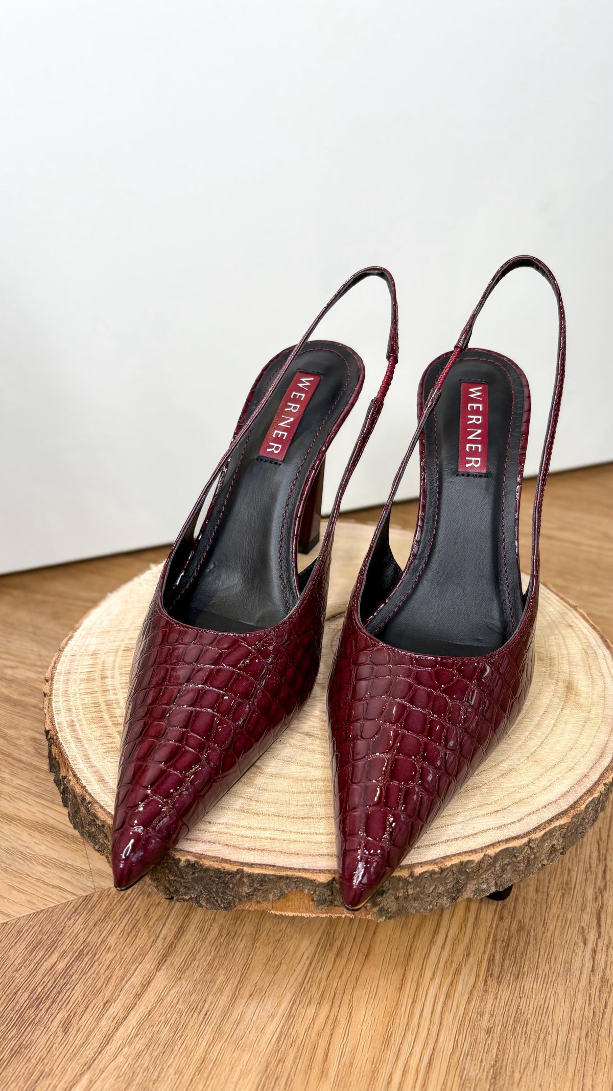 Slingback Bordeaux in pelle - Bordeaux