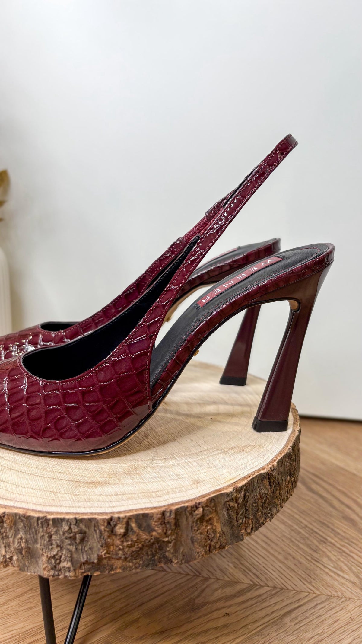 Slingback Bordeaux in pelle - Bordeaux