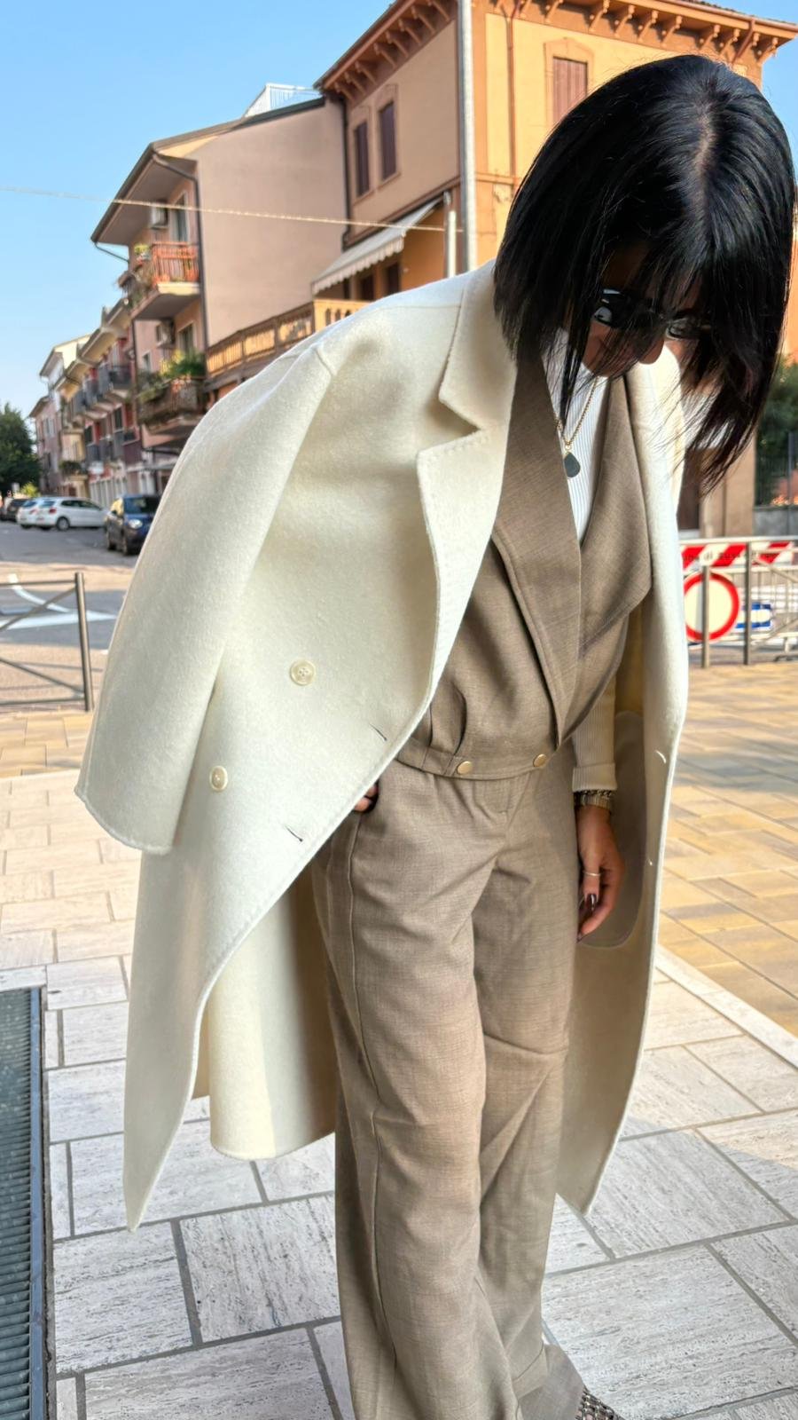 Cappotto cucito a mano - Bianco