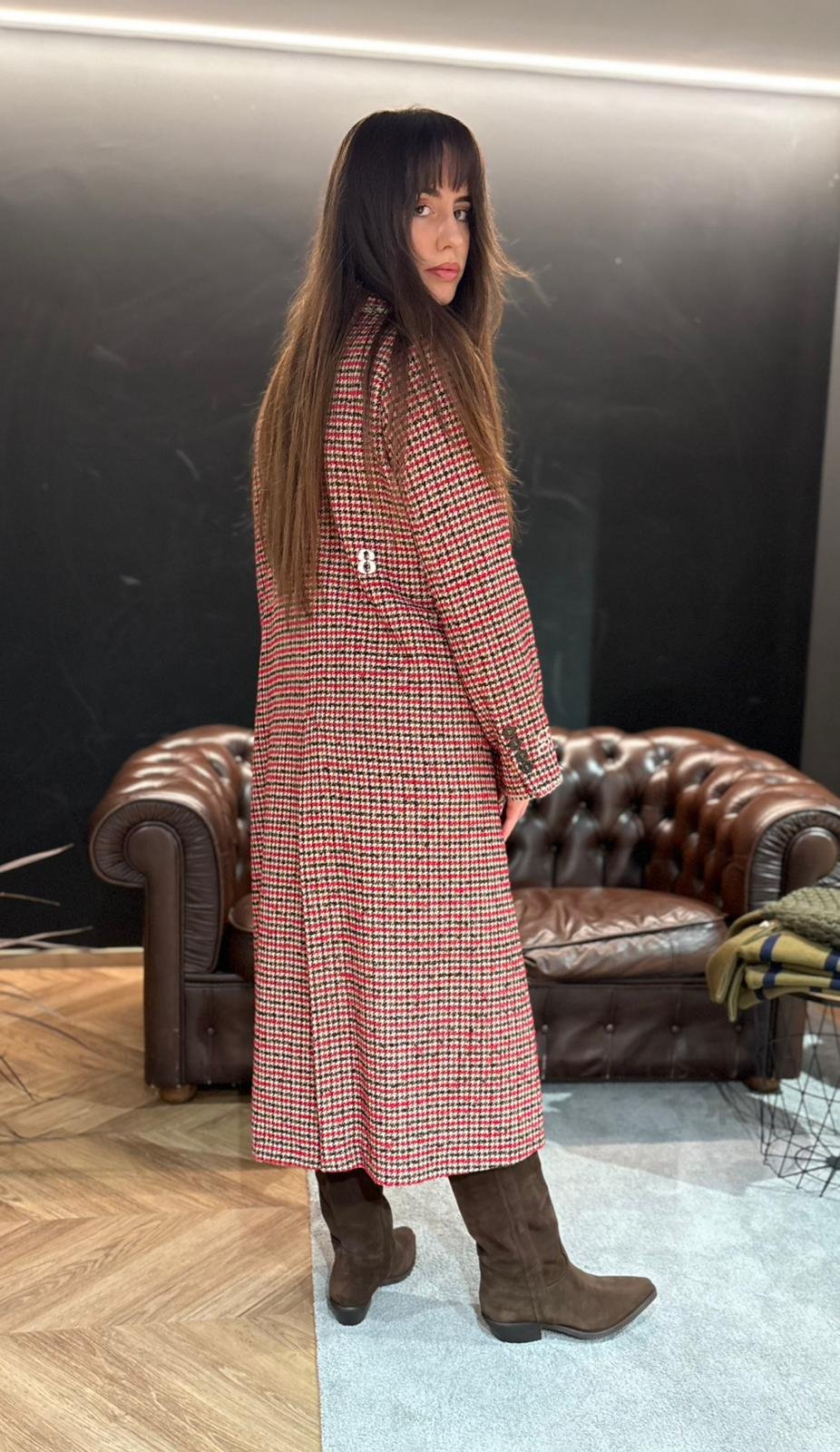 Cappotto lungo pied de poule