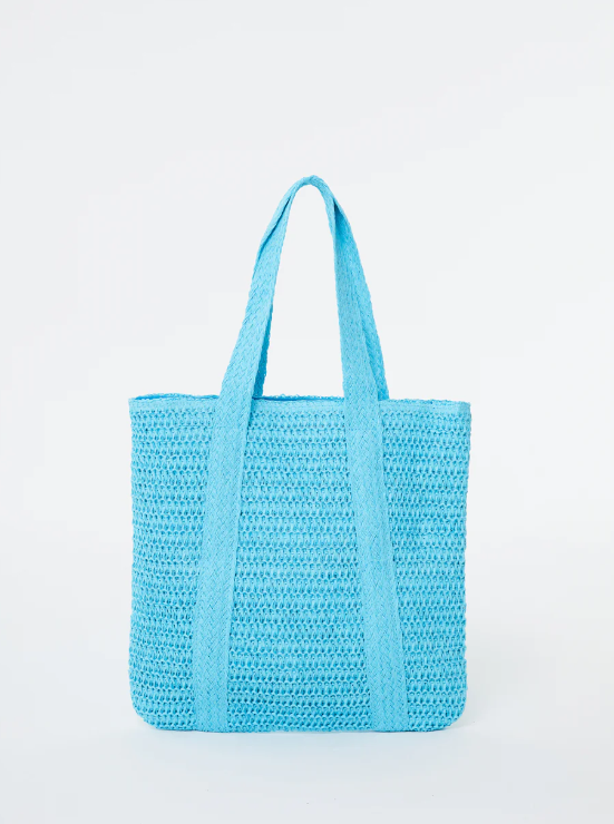 Borsa Rafia Azzurra - Azzurro