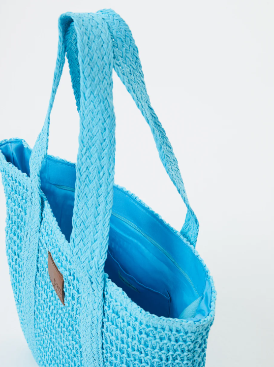 Borsa Rafia Azzurra - Azzurro