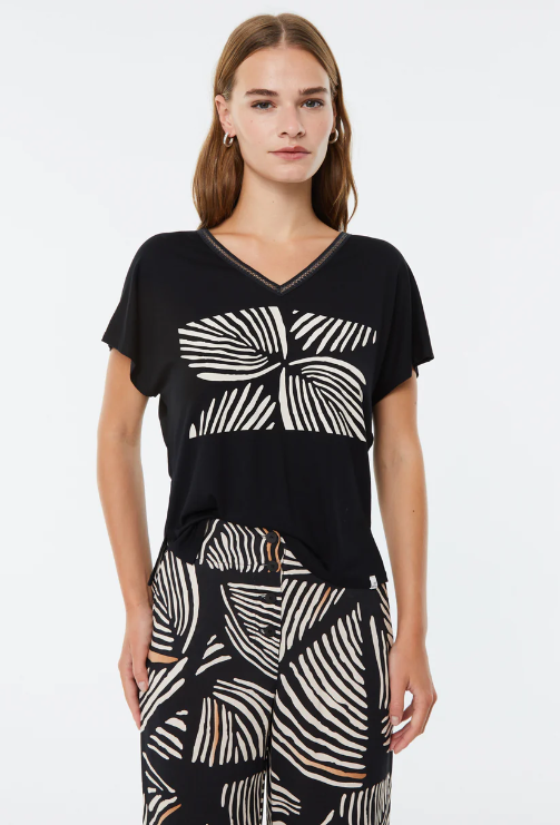 T-shirt Zebra - Nero
