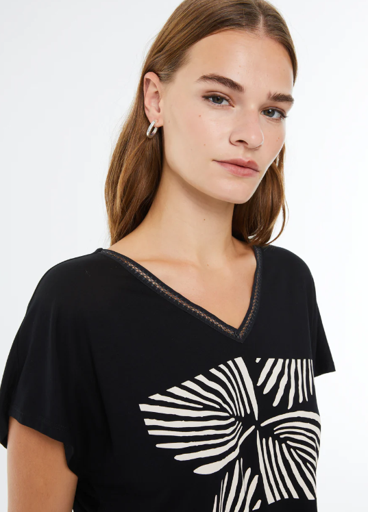 T-shirt Zebra - Nero