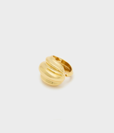 Anello Bombato Aperto – oro, leggero e regolabile