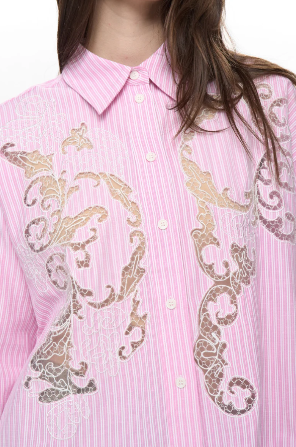 Camicia Rosa a righe