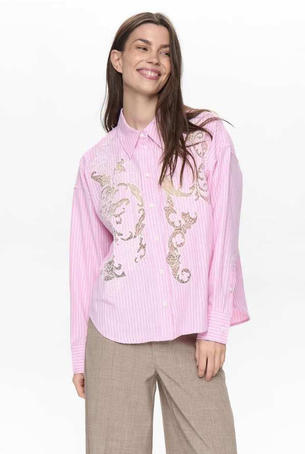 Camicia Rosa a righe