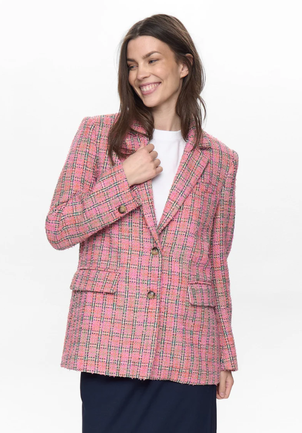 Blazer Rosa Check - Rosa