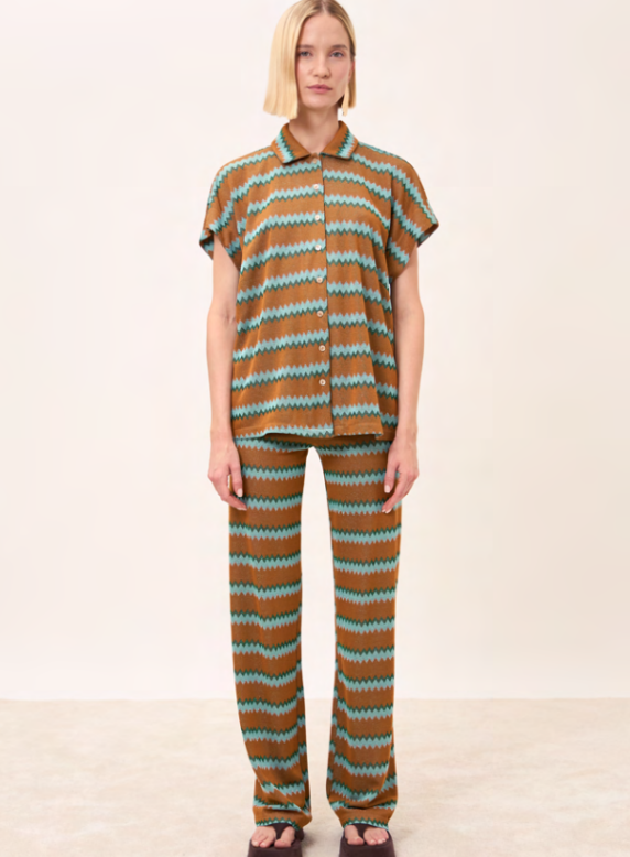 Pantalone Polinesia Chevron ocra