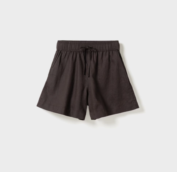 Melody Linen Shorts – Coffee