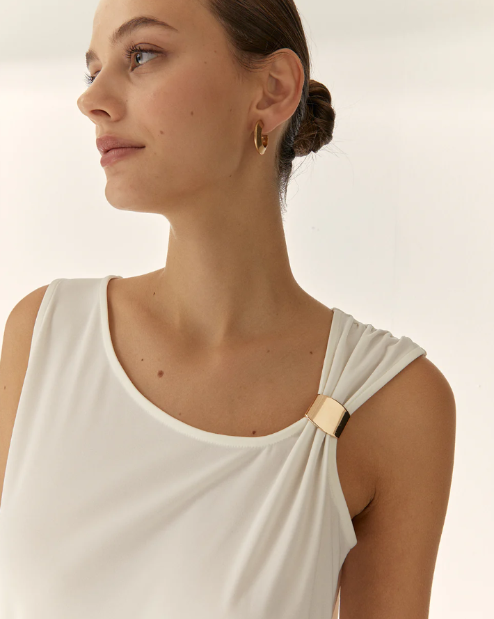 Top Asimmetrico Bianco