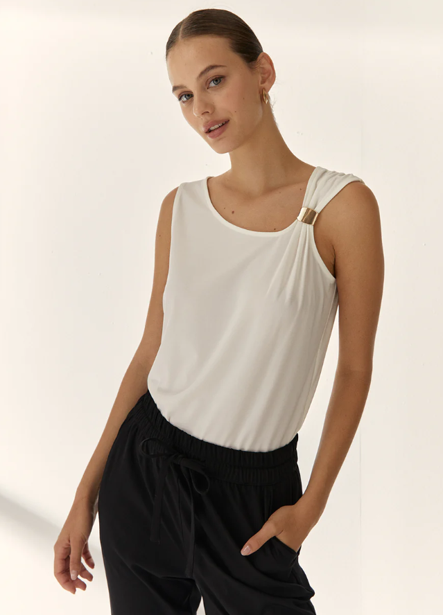 Top Asimmetrico Bianco