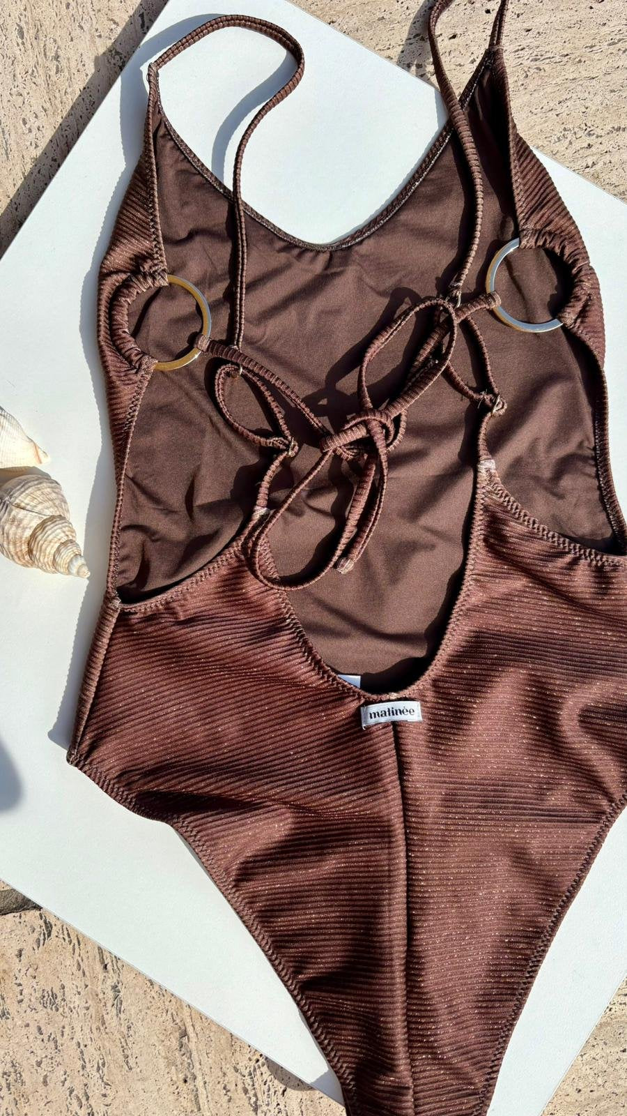 Costume Intero Julie costina Lurex Marrone