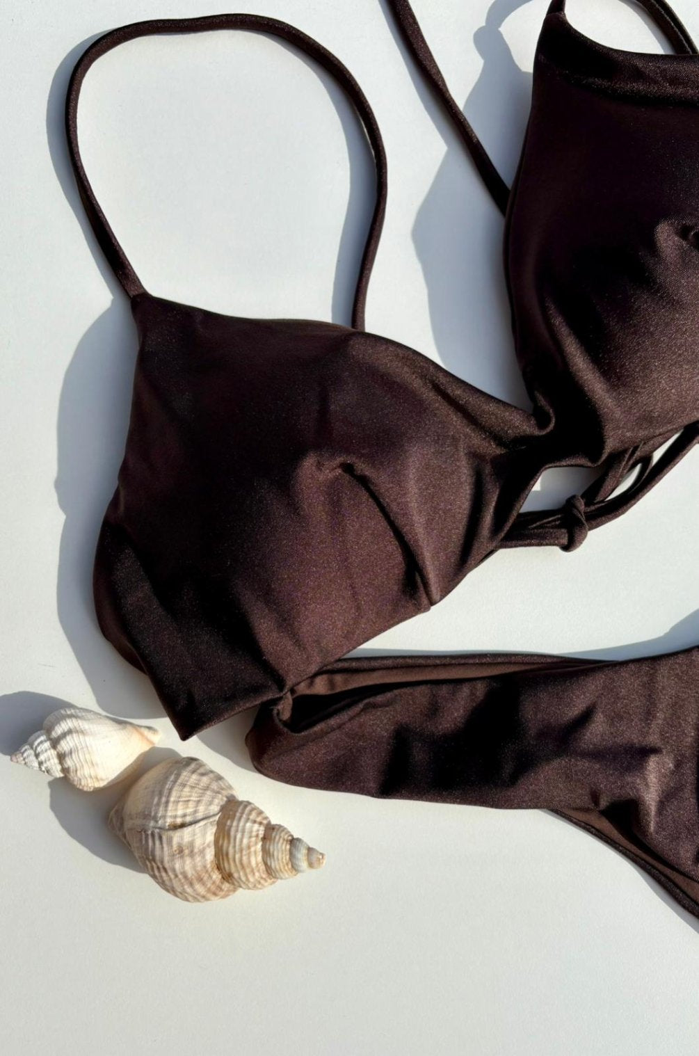 Bikini Tina Lycra Lucida Marrone