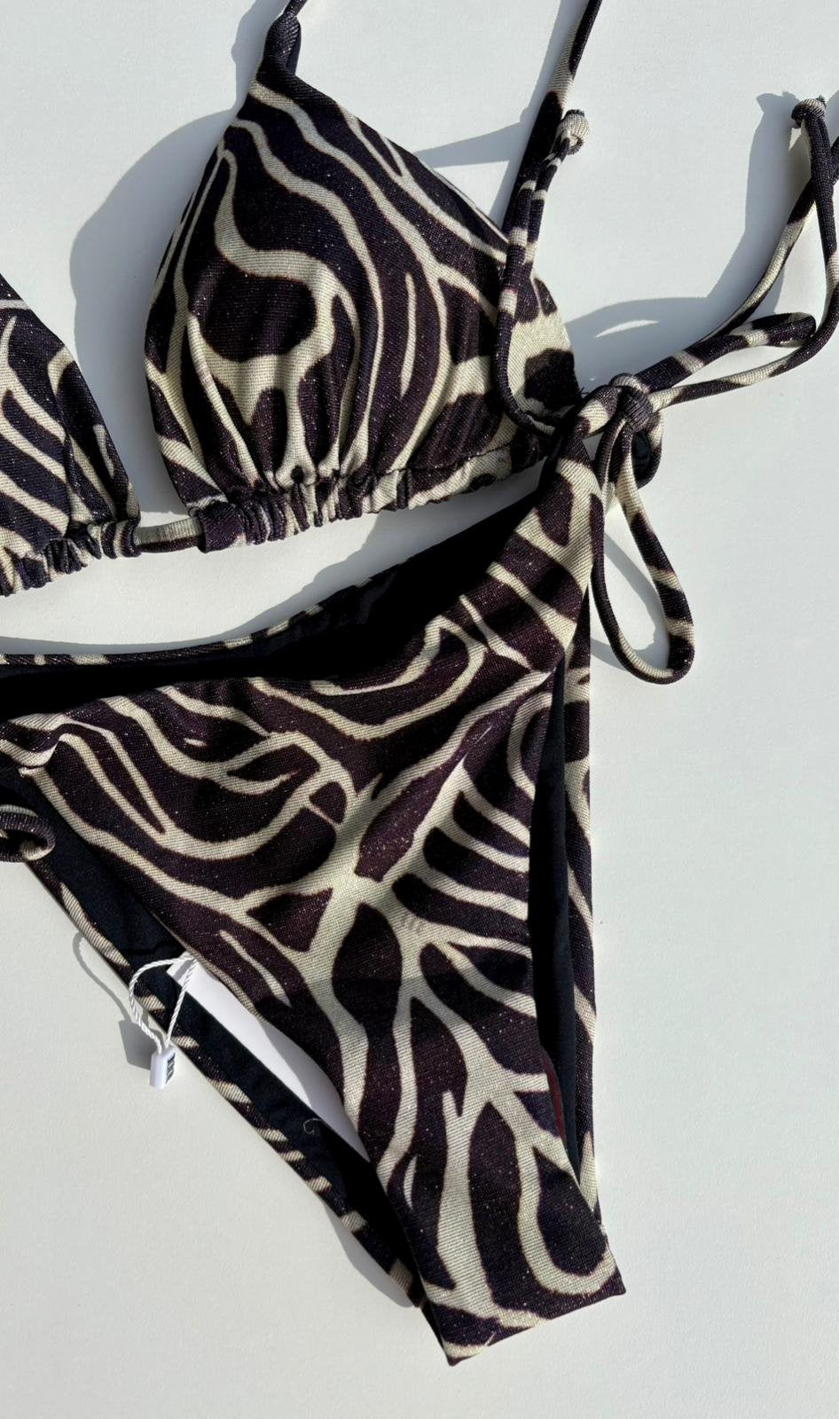 Bikini Kate Zebrato Lurex Bianco