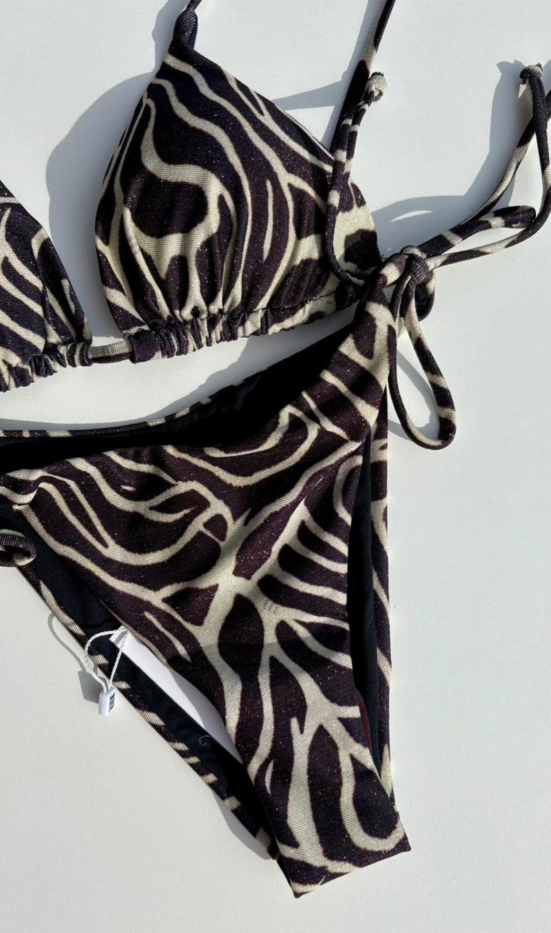 Bikini Kate Zebrato Lurex Bianco