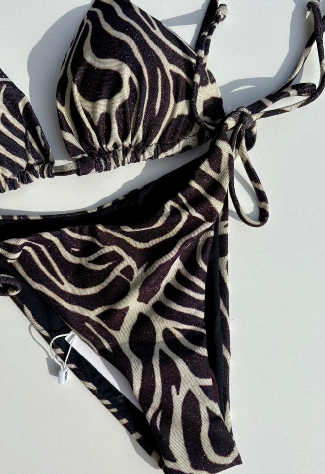 Bikini Kate Zebrato Lurex Bianco