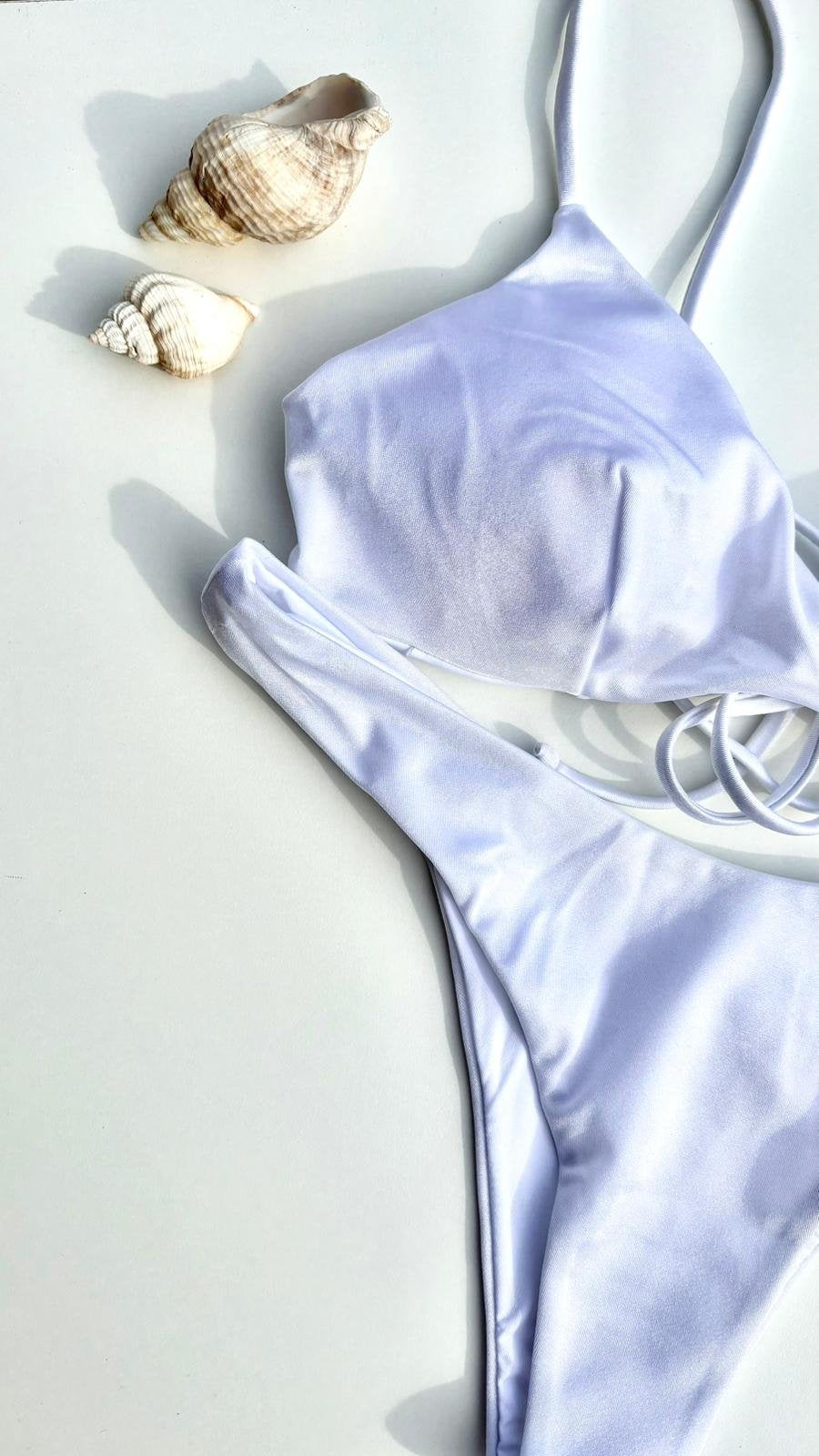 Bikini Tina Lycra Lucida Bianco