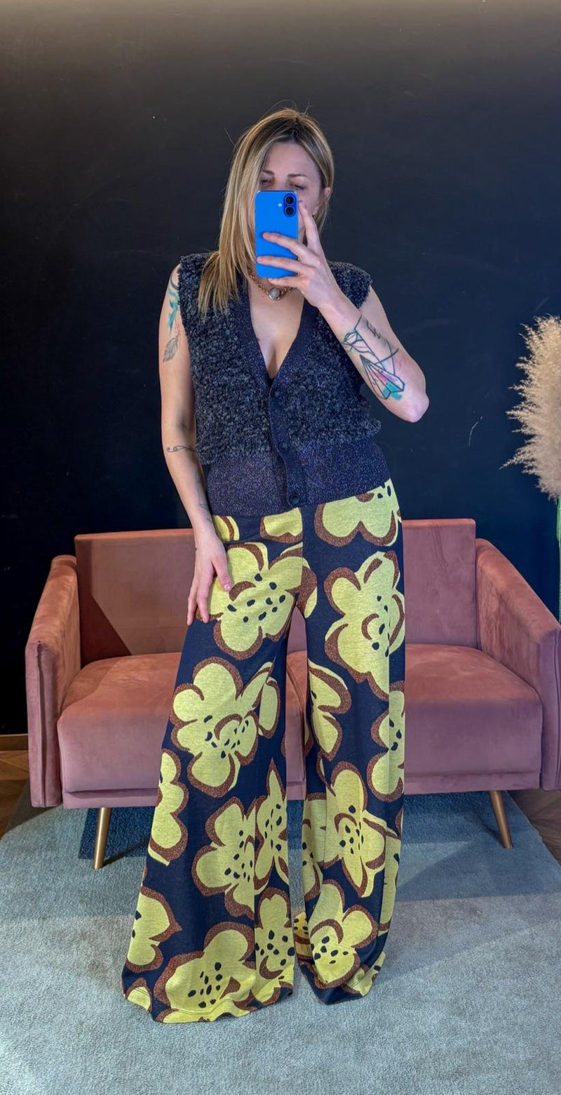Gilet Lurex & Bouclé Blu – Chiara Bertani