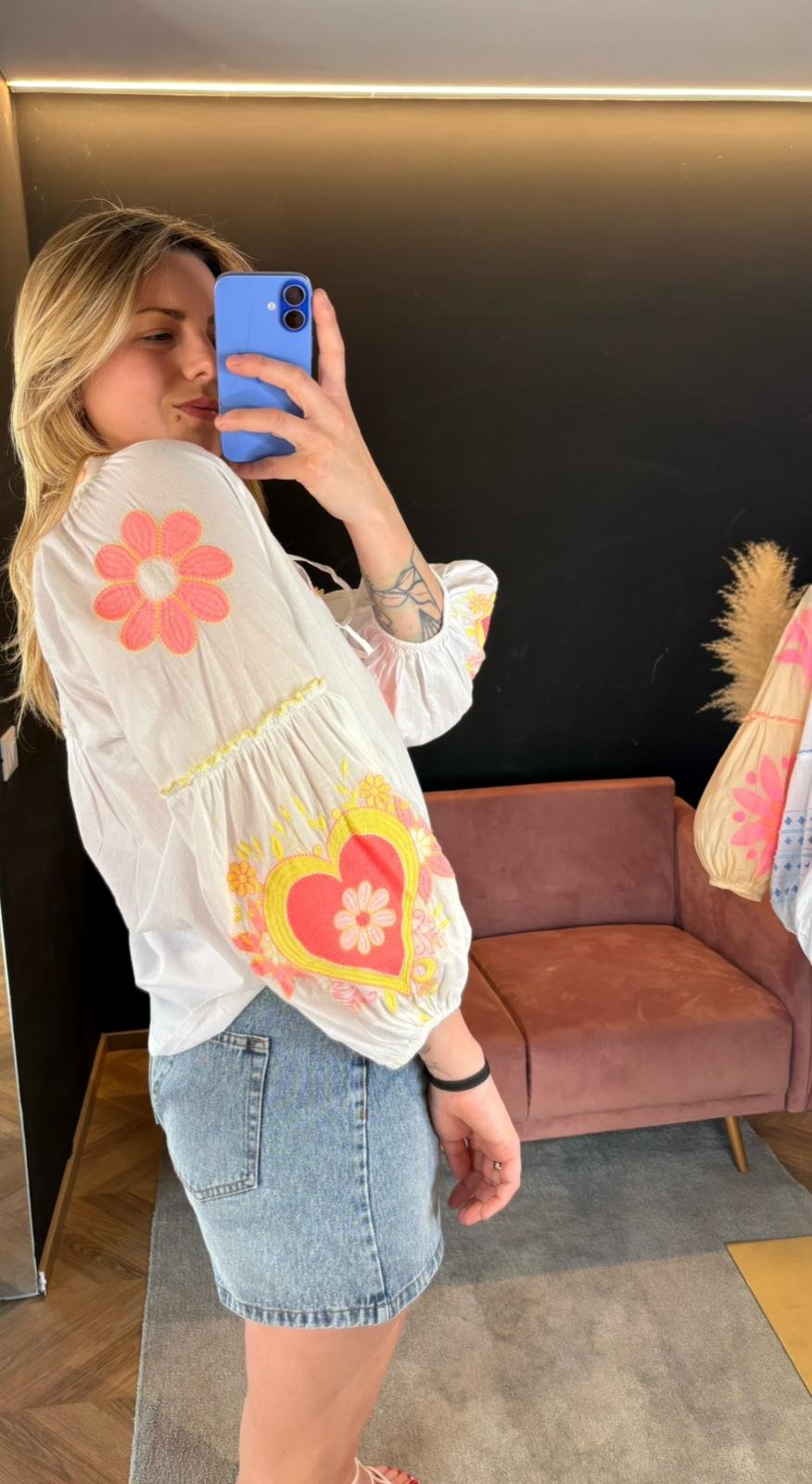 Blusa Phil Ricamata Cuore