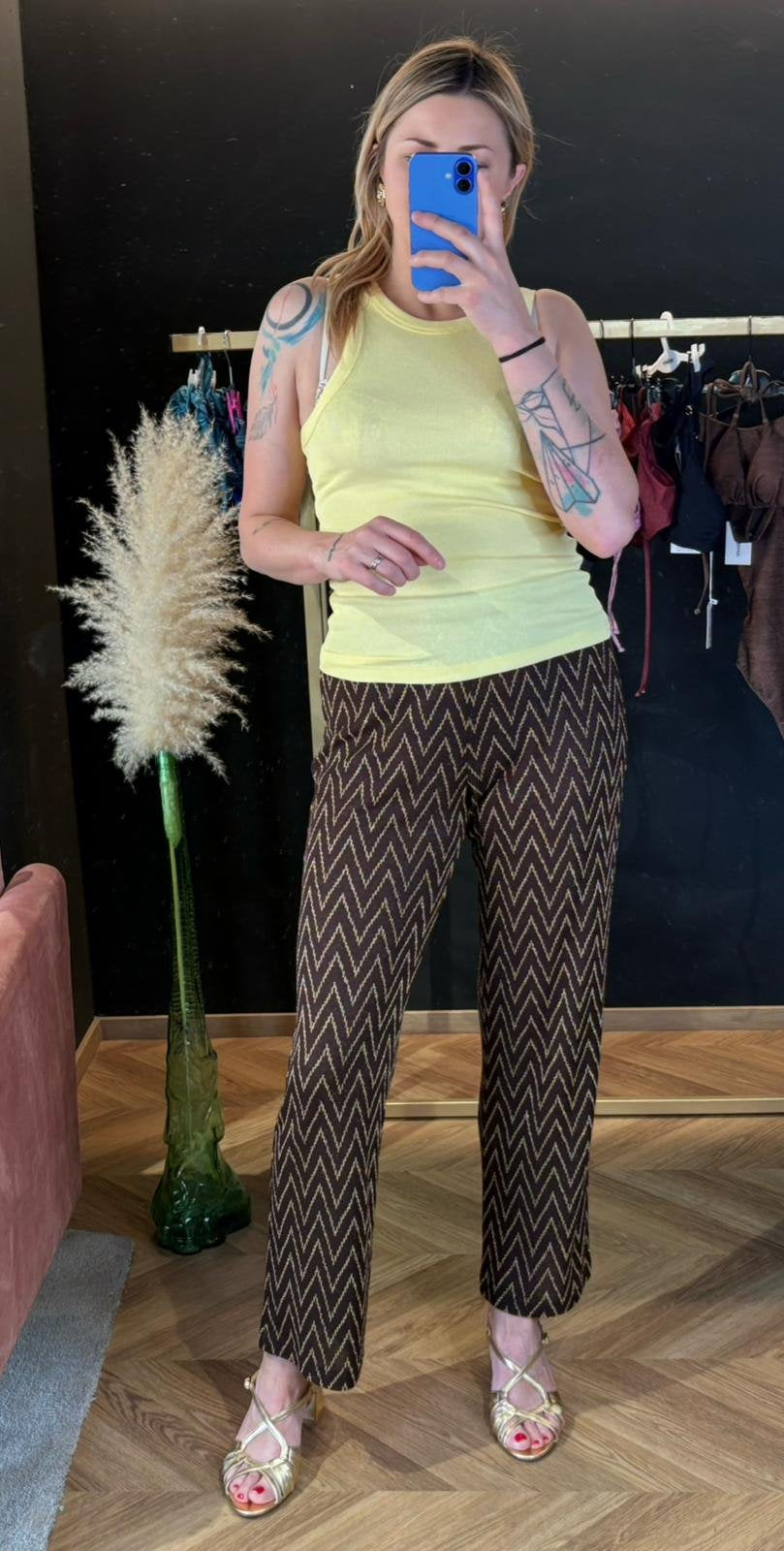 Pantalone Partanna fantasia Everest marrone