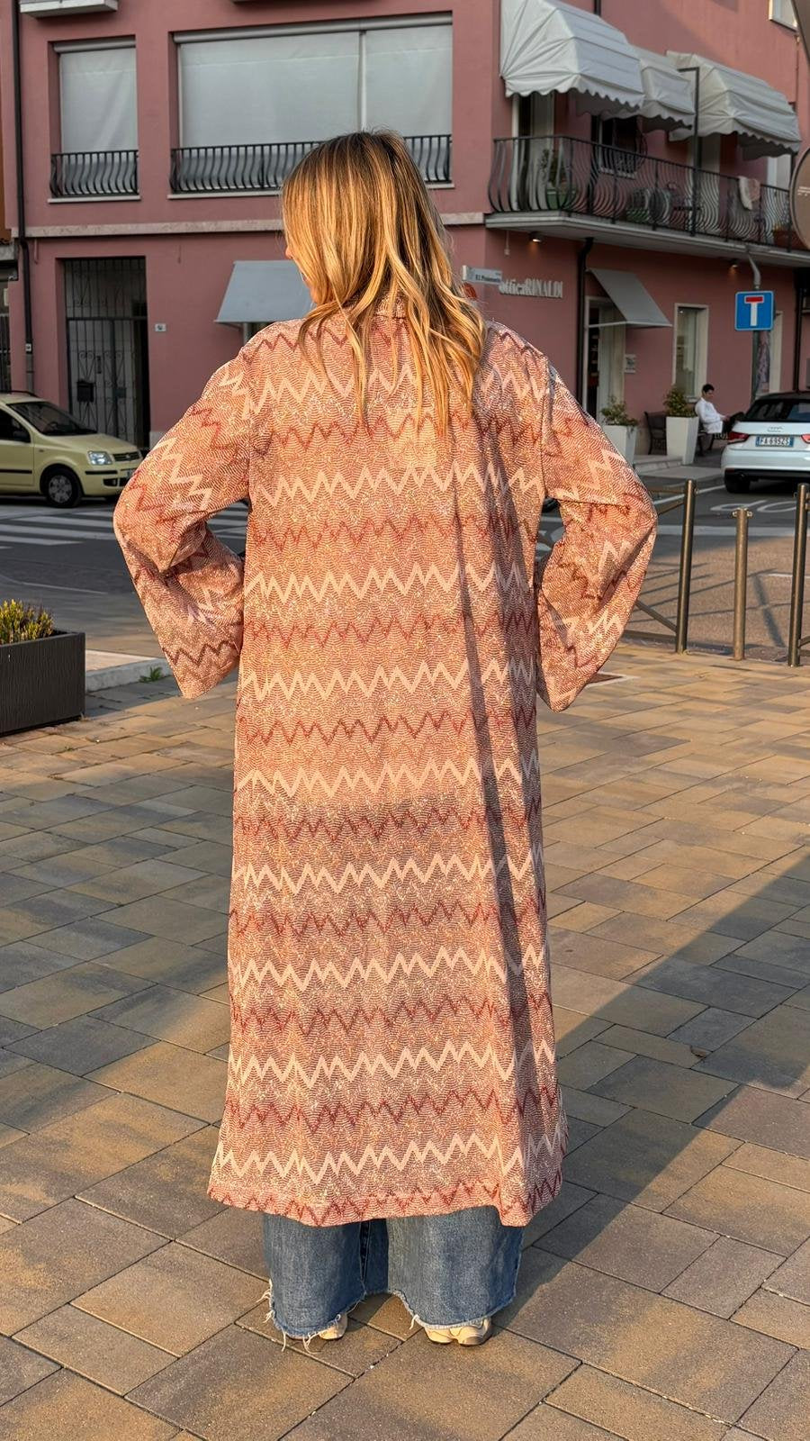 Maxi Kimono Lurex Zig Zag