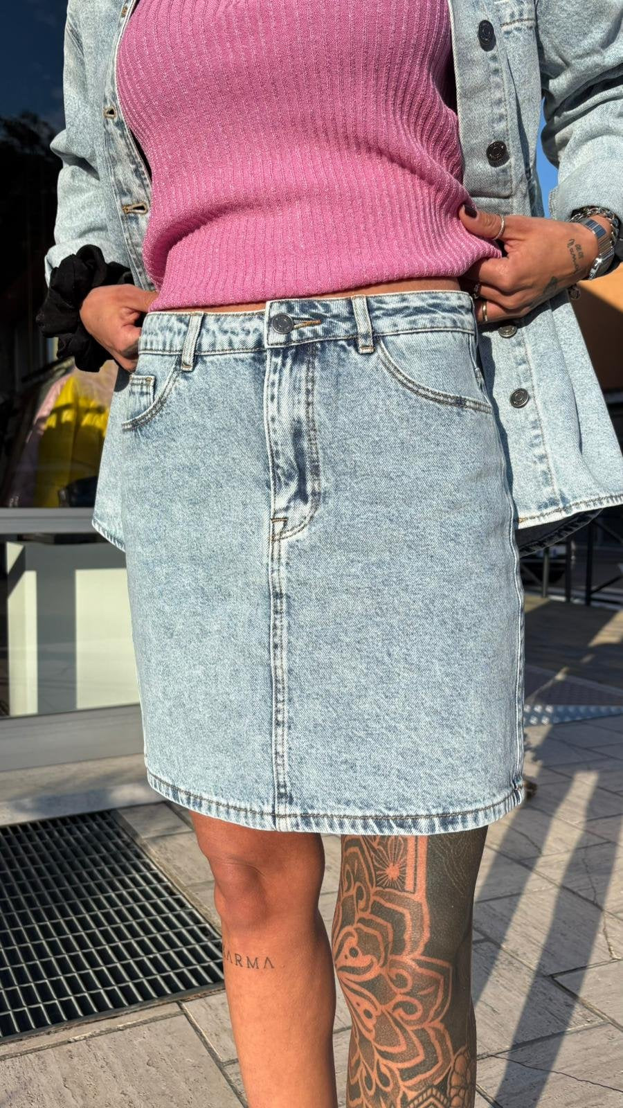 Minigonna Denim Chiaro
