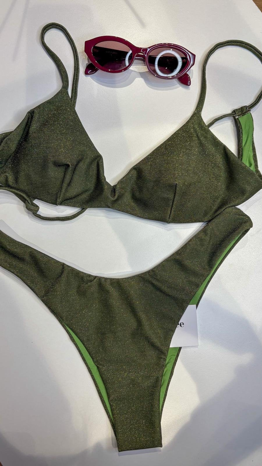 Bikini Tina Lurex Verde